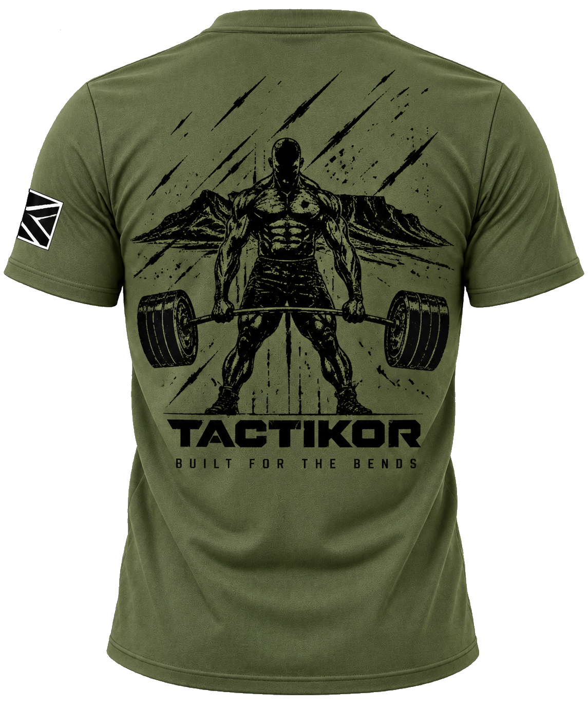 TactiKor 185G Gym Division Performance T-Shirt - Olive back view