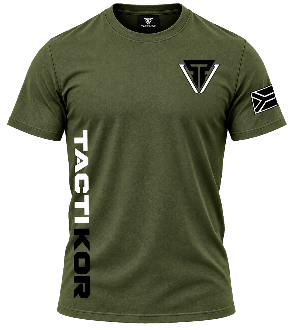 TactiKor 185G Gym Division Performance T-Shirt - Olive front view
