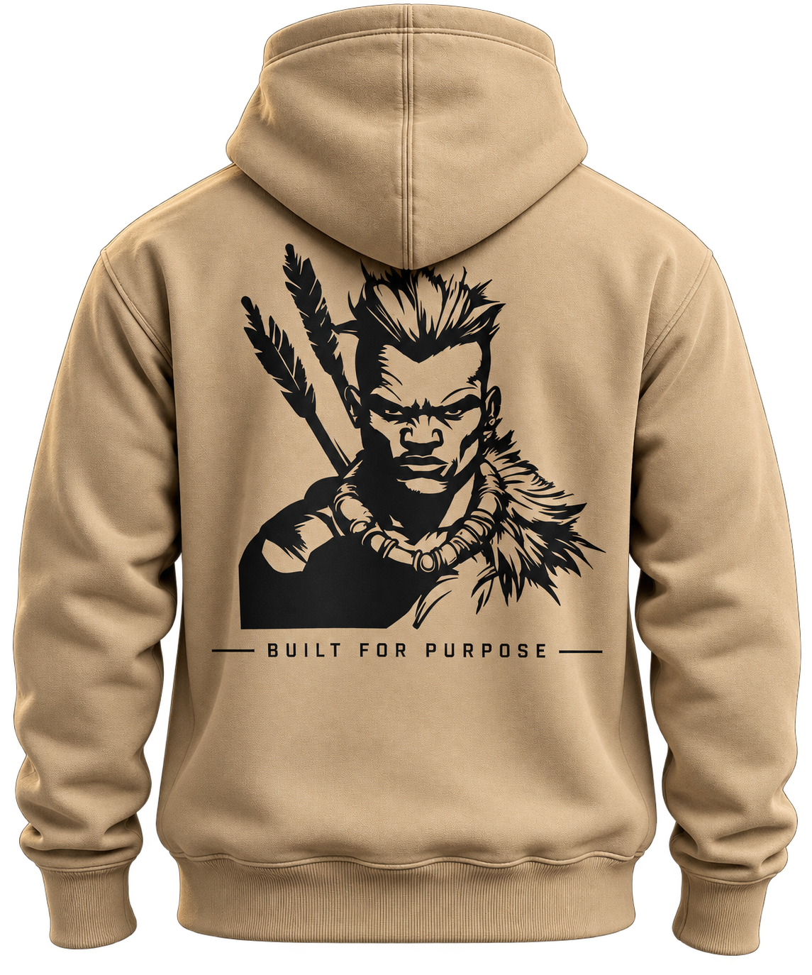 TactiKor 280G Tactical Hoodie stone colour back view