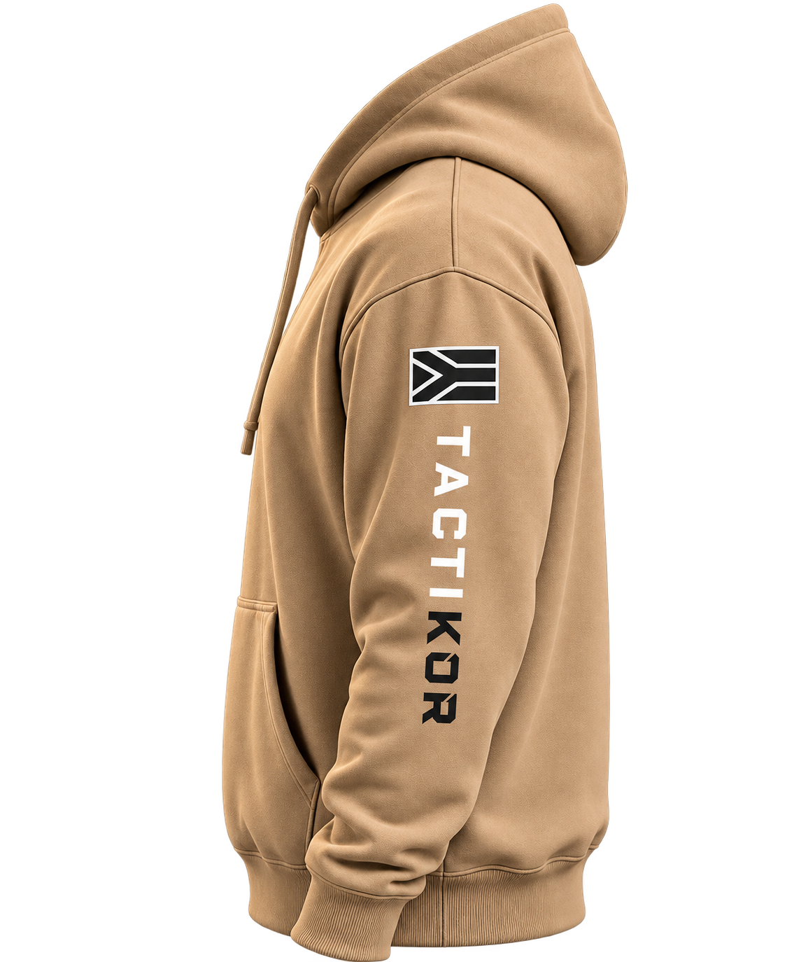 TactiKor 280G Tactical Hoodie stone colour side view