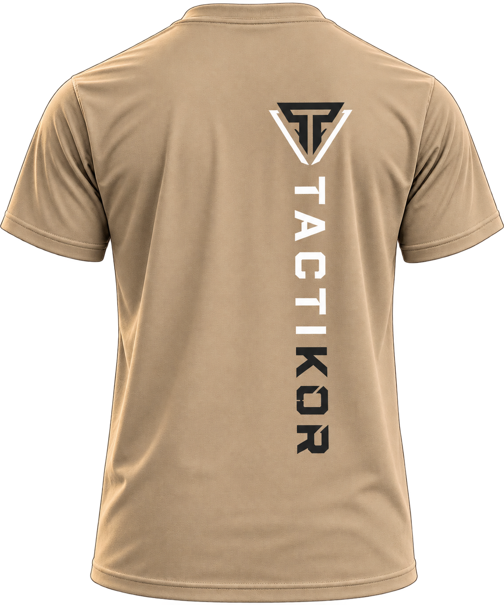 TactiKor 165G Tactical T-Shirt stone colour back view