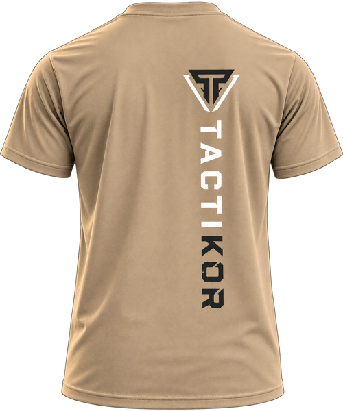 TactiKor 165G Tactical T-Shirt stone colour back view