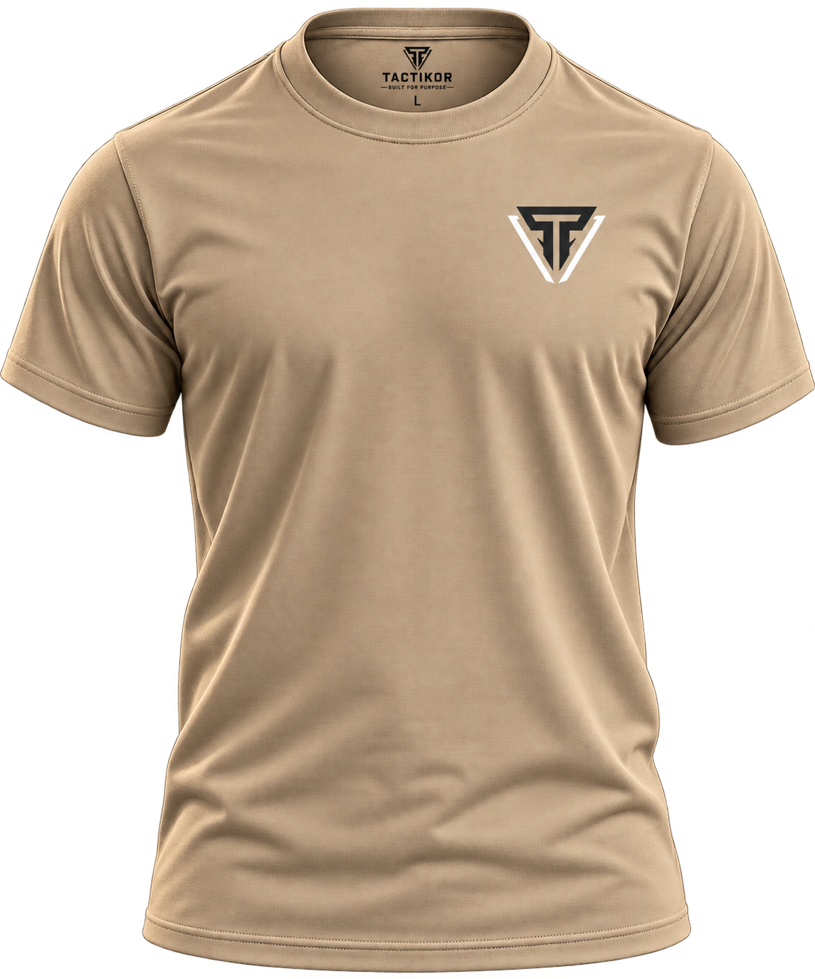 TactiKor 165G Tactical T-Shirt stone colour front view