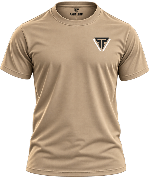 TactiKor 165G Tactical T-Shirt stone colour front view
