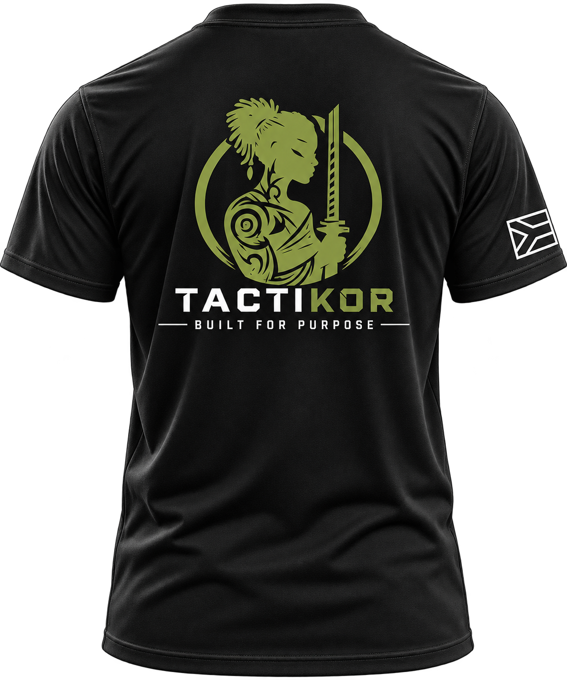 TactiKor 200GSM Premium Tactical T-Shirt warrior design back view