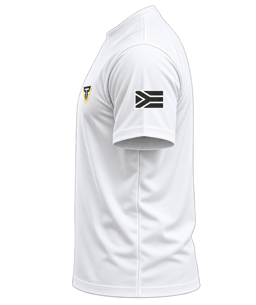TactiKor Gym Division white performance shirt front view