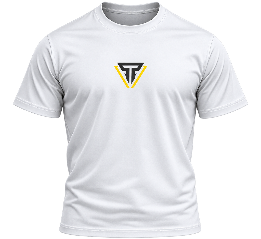 TactiKor Gym Division white performance shirt side view with South African sleeve detail