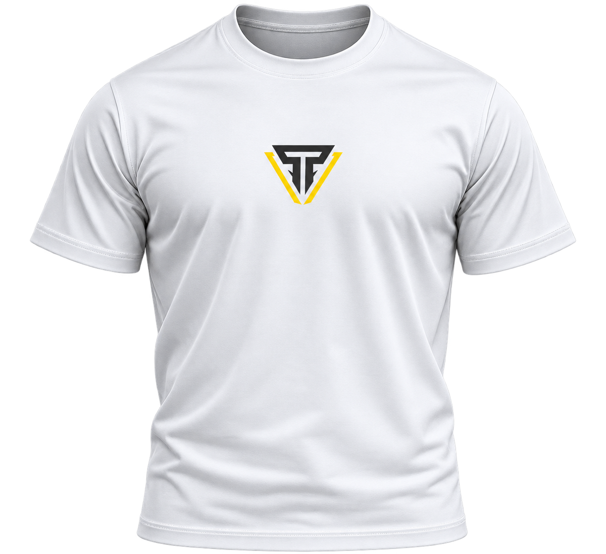 TactiKor Gym Division white performance shirt side view with South African sleeve detail